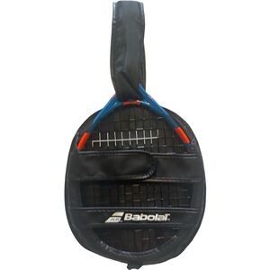 BABOLAT TENNIS RAQUET AND CASE BALLFIGHTER 17 TEAL BLUE AND ORANGE
